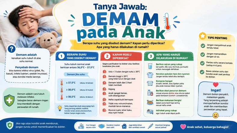 Demam pada Anak: Hal Yang Perlu Dilakukan Orang Tua Dan Tanda Bahaya